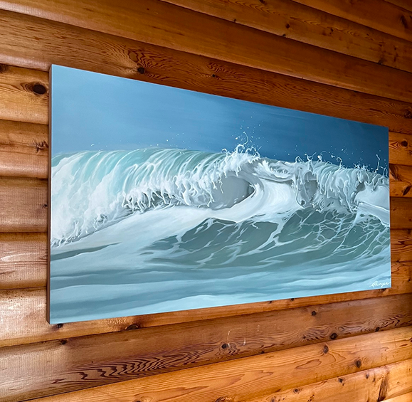 Waking Light - oil wave painting